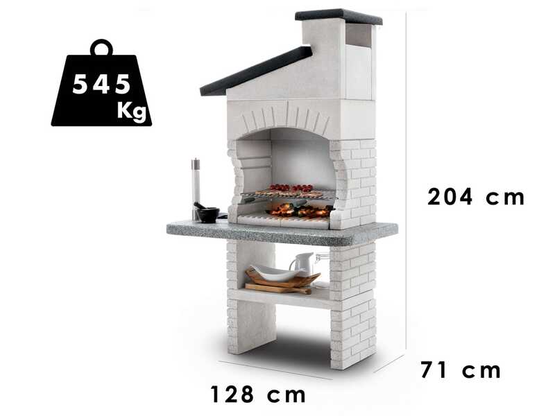 Palazzetti Guanaco 2 - Barbecue &agrave; bois et charbon en ma&ccedil;onnerie