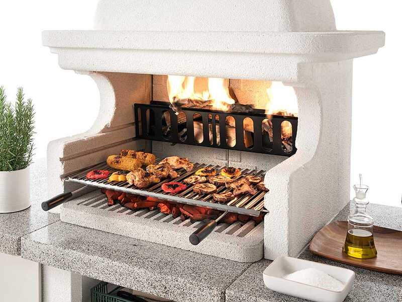 Palazzetti Glasgow 3 - Barbecue &agrave; bois et charbon en ma&ccedil;onnerie