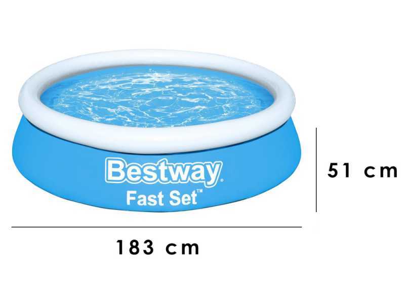 Bestway Fast Set 57392 - &Oslash;183x51 cm - Piscine gonflable