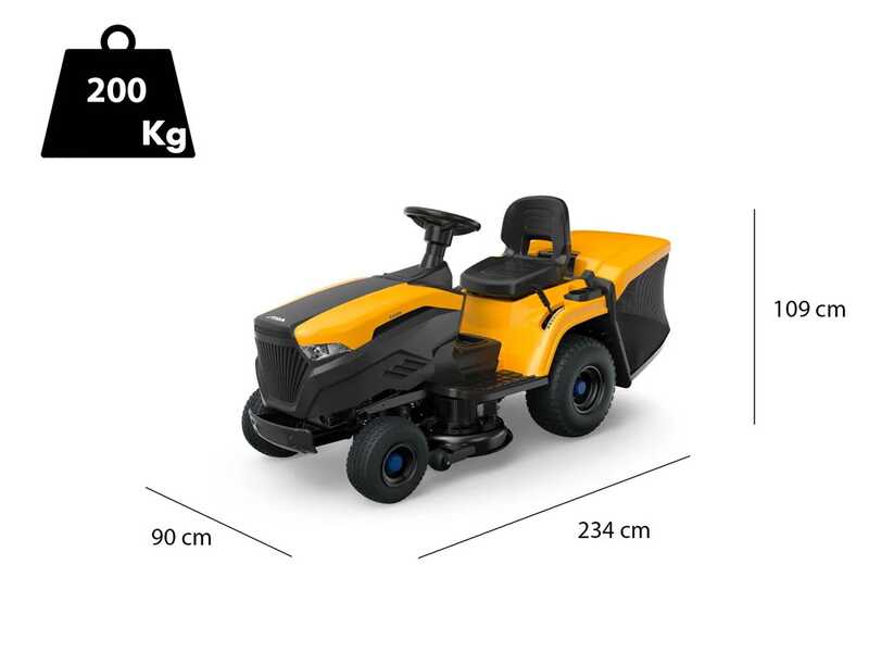 Tracteur tondeuse &agrave; batterie Stiga Estate 384e - Bac de ramassage - Puissance 48V/30Ah