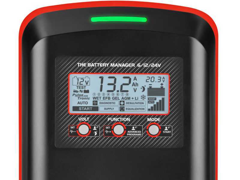 Telwin Doctor Charge 50 - Chargeur de batterie, mainteneur de puissance, testeur &eacute;lectronique - batteries de 6/12/24V