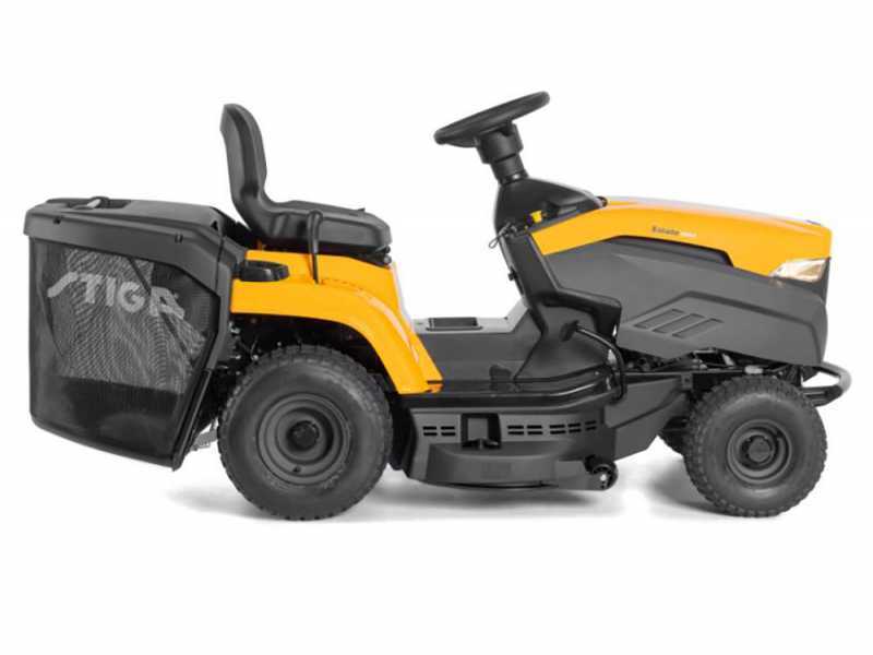 Tracteur tondeuse Stiga Estate 384 M - bac de ramassage - Moteur ST350