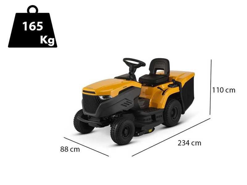 Tracteur tondeuse Stiga Estate 384 - Bac de ramassage de 240 L - Mulching - Transmission hydrostatique
