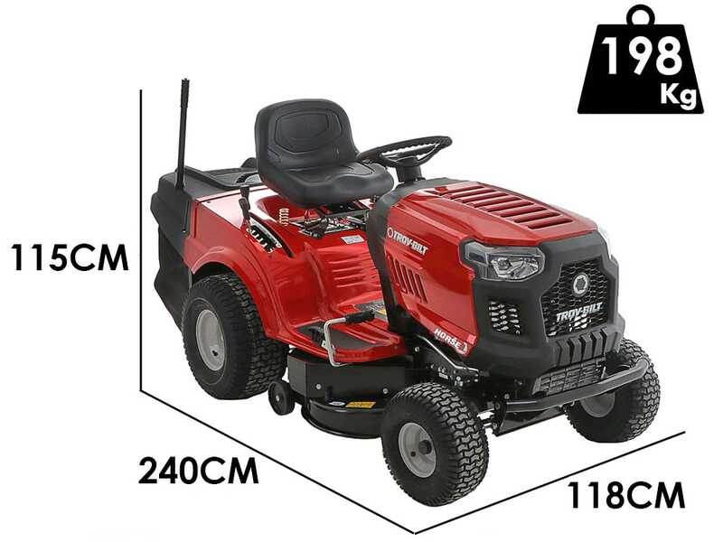 Tracteur tondeuse Troy Bilt Horse 105T-R - Bo&icirc;te hydrostatique - Bac de ramassage