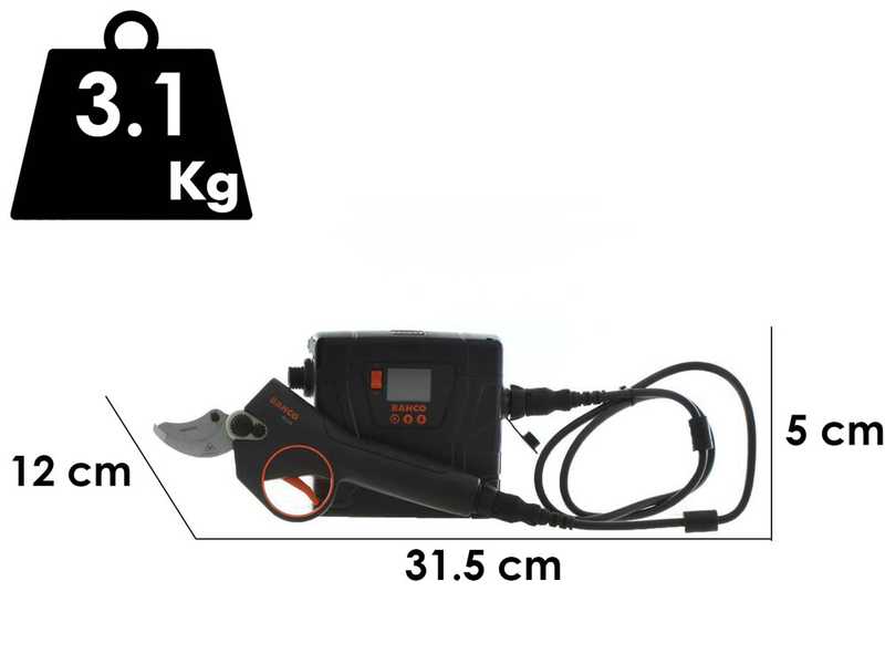 S&eacute;cateur &eacute;lectrique &agrave; batterie Bahco BCL24 - 43,2V 6.8Ah