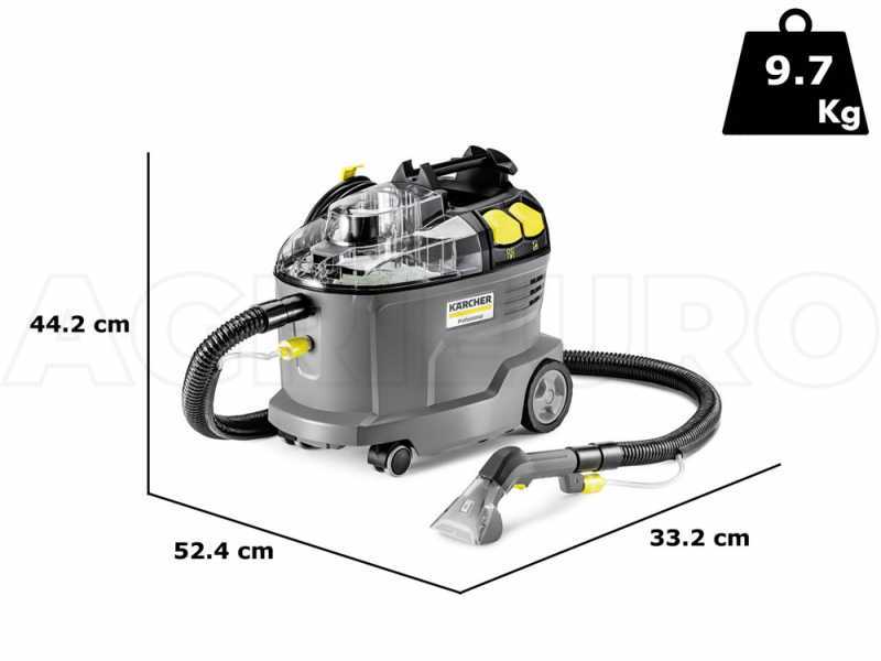 Nettoyeur de Karcher Pro Textiles puzzi 8/1 - Injecteur extracteur pour moquette - Puissance 1200W - tension 220/240