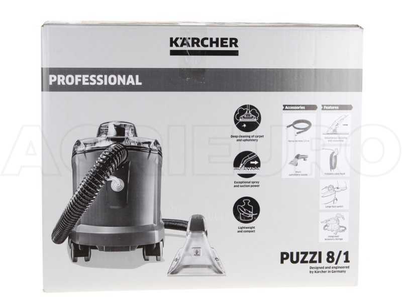 Nettoyeur de Karcher Pro Textiles puzzi 8/1 - Injecteur extracteur pour moquette - Puissance 1200W - tension 220/240
