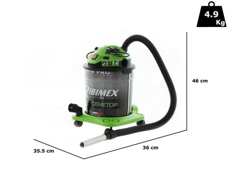 Ribimex Cenetop - Aspirateur &agrave; cendres 18L - 1200W