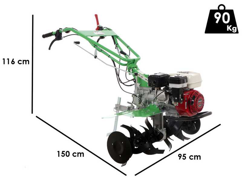Lampacrescia MGM DL914 - Motobineuse &agrave; essence 7 CV - Honda GX200