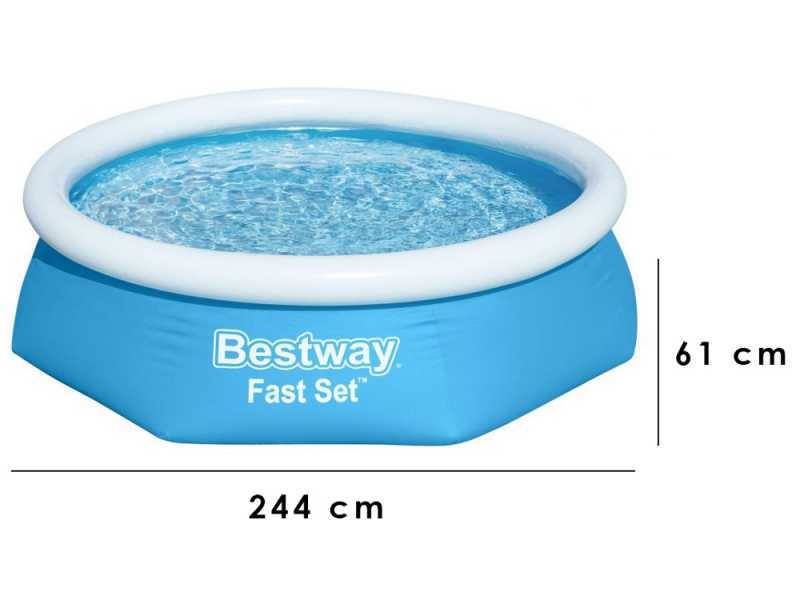 Bestway Fast Set 57448 - &Oslash;244x61 cm - Piscine gonflable