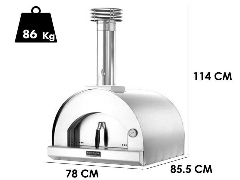 Fontana Margherita - Four &agrave; bois - INOX