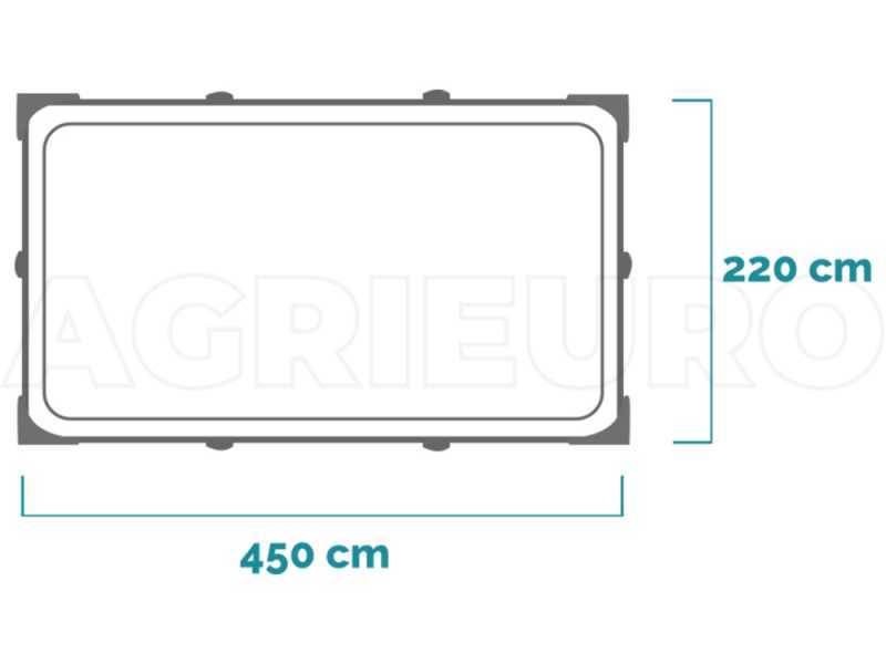 Intex Rectangular Frame 28273NP - 450x220x84 cm - Piscine