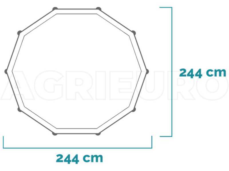 Piscine ronde Intex Metal Frame 28205NP - &Oslash;244x51 cm