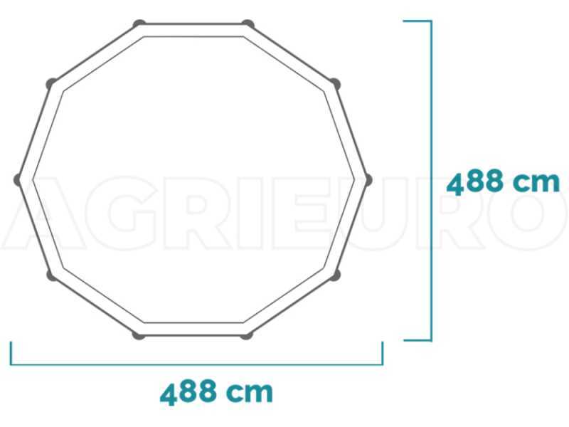 Intex Prisma Frame Clearview 26730NP - &Oslash;488x122 cm - Piscine ronde