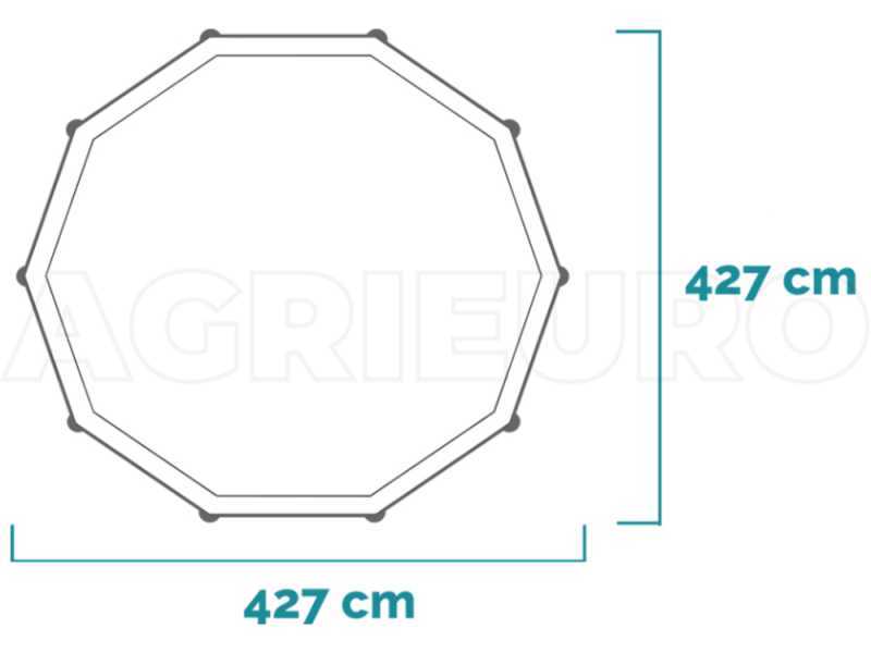 Intex Prisma Frame Clearview 26722NP - &Oslash;427x107 cm - Piscine Ronde