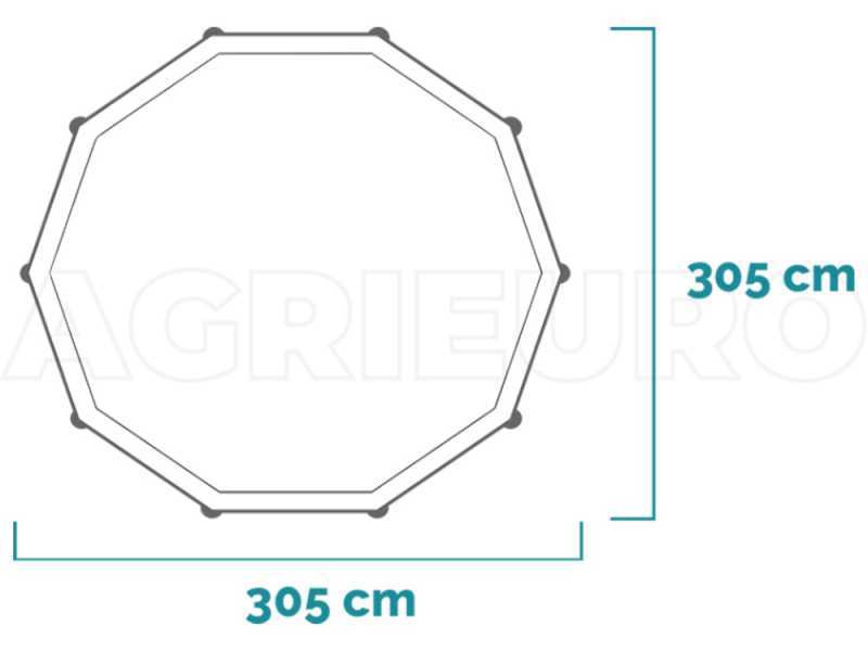 Intex Prisma Frame 26702NP - &Oslash;305x76 cm - Piscine Ronde + &Eacute;purateur &agrave; cartouche