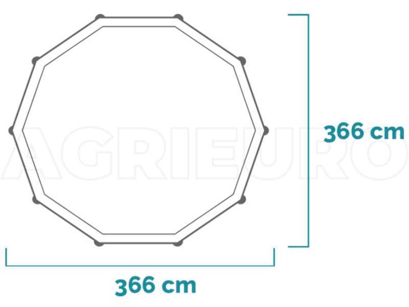 Intex Prisma Frame 26716NP - &Oslash;366x99 cm - Piscine Ronde + &Eacute;purateur &agrave; cartouche + &Eacute;chelle