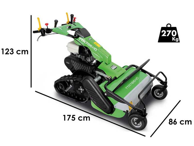 Lampacrescia MGM TTR786HD - Tondeuse d&eacute;broussailleuse &agrave; couteaux - Sur chenilles - Honda GX270