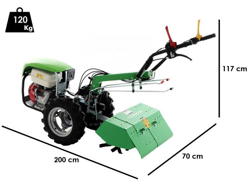 Lampacrescia MGM Volpino DF - Motoculteur &agrave; essence - Honda GX270 - 9 CV