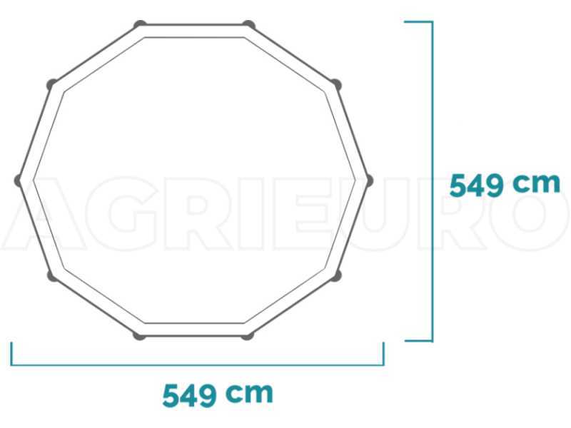 Intex Prisma Frame Greywood 26744NP - &Oslash;549x122 cm - Piscine Ronde