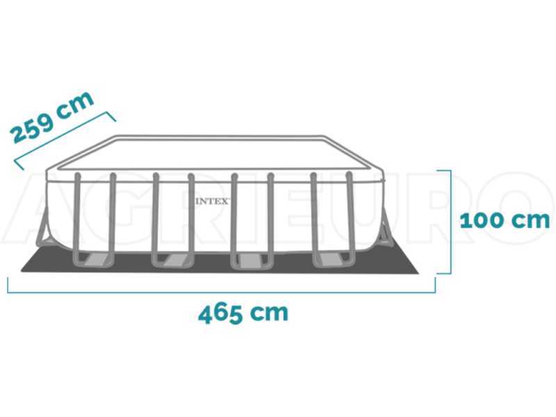 Intex Prisma Frame Chevron 26780NP - 400x200x100 cm - Piscine hors-sol + &Eacute;purateur &agrave; cartouche et &Eacute;chelle