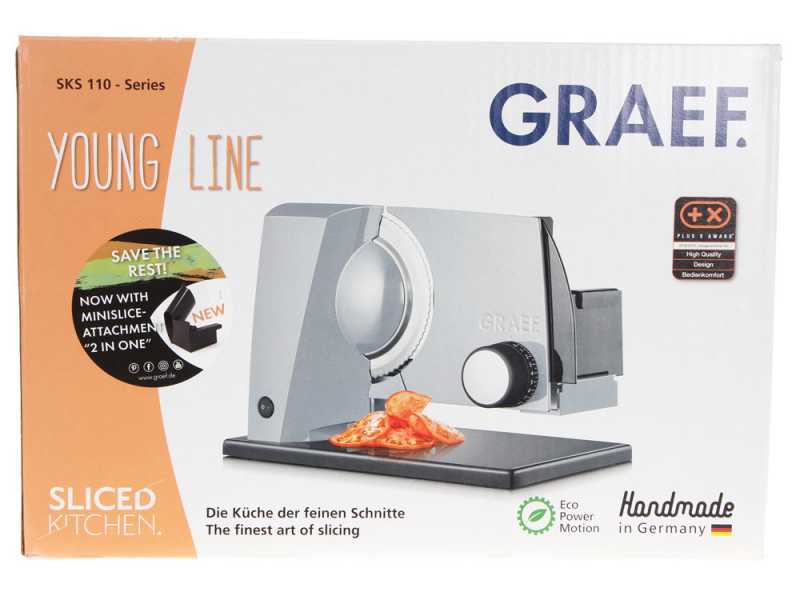 Trancheuse avec lame de 170 mm GRAEF SKS 100 TWIN Blanche - 2 lames offertes