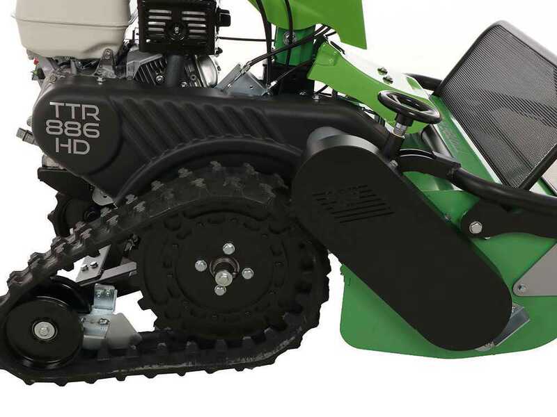 Lampacrescia MGM TTR886HD - Tondeuse d&eacute;broussailleuse &agrave; couteaux - sur chenilles - Honda GX390 Pentes fortes