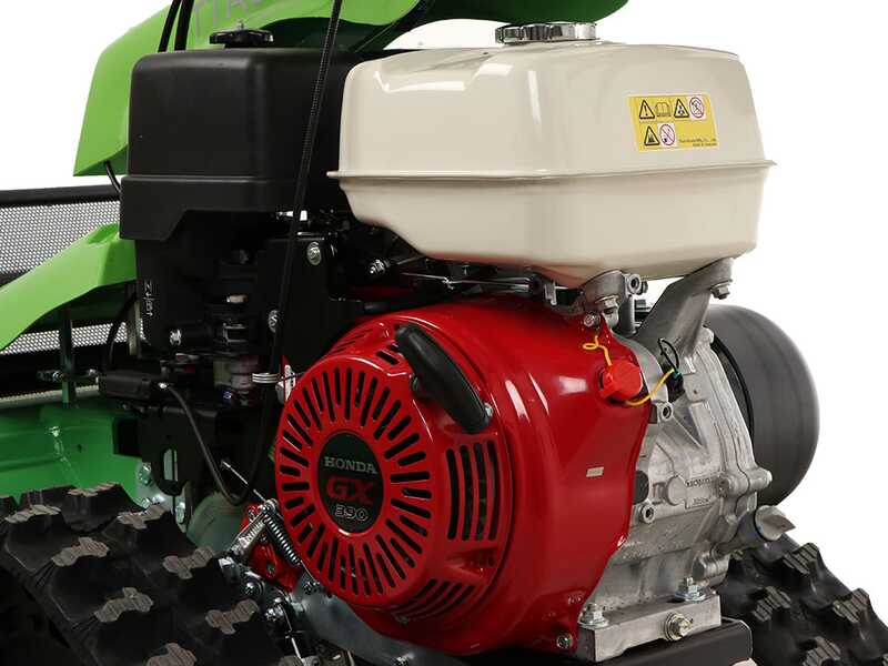 Lampacrescia MGM TTR886HD - Tondeuse d&eacute;broussailleuse &agrave; couteaux - sur chenilles - Honda GX390 Pentes fortes
