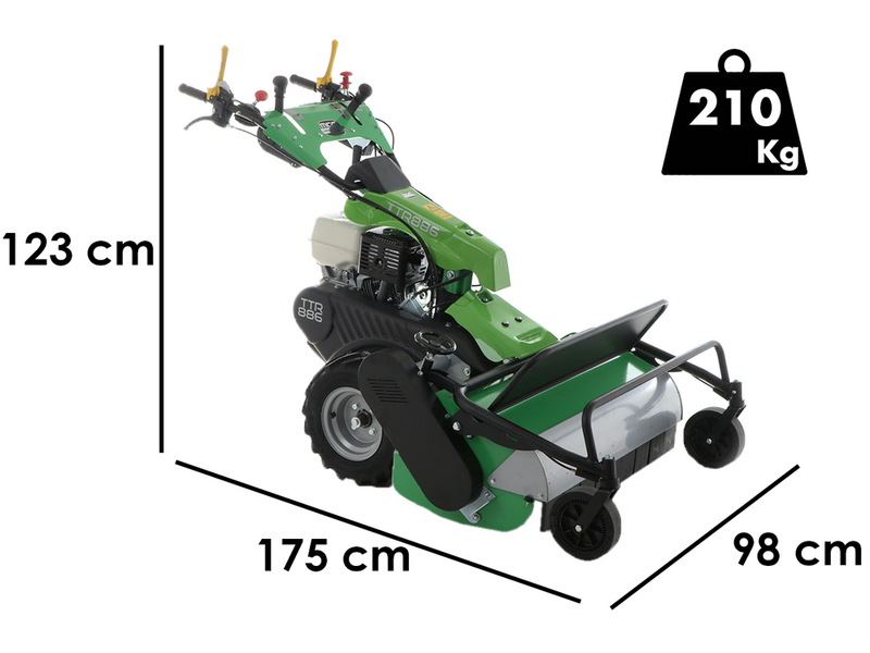 Lampacrescia MGM TTR886 - Tondeuse d&eacute;broussailleuse &agrave; couteaux - Honda GX390 Pentes fortes