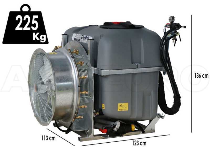 Gray 600/70 - Atomiseur port&eacute; avec attache &agrave; tracteur pour pulv&eacute;risation - Capacit&eacute; 600 L - Pompe AR713