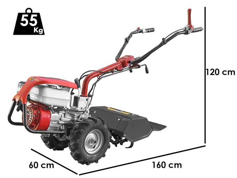 Barbieri RED  - Motoculteur &agrave; essence - Honda GX160 - 4,78 CV