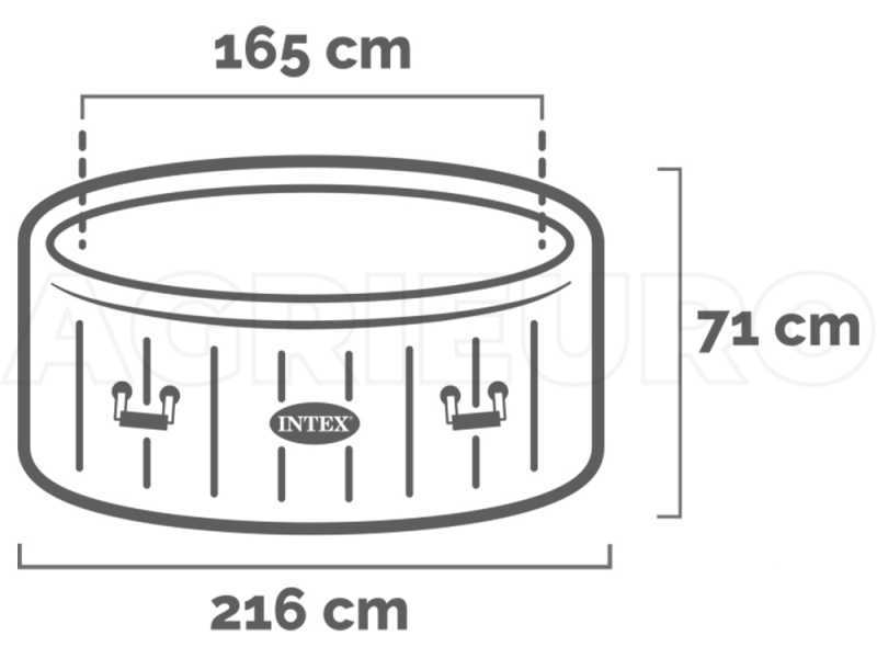 Intex Ronde Greywood Deluxe 28442EX - Piscine hydromassage spa