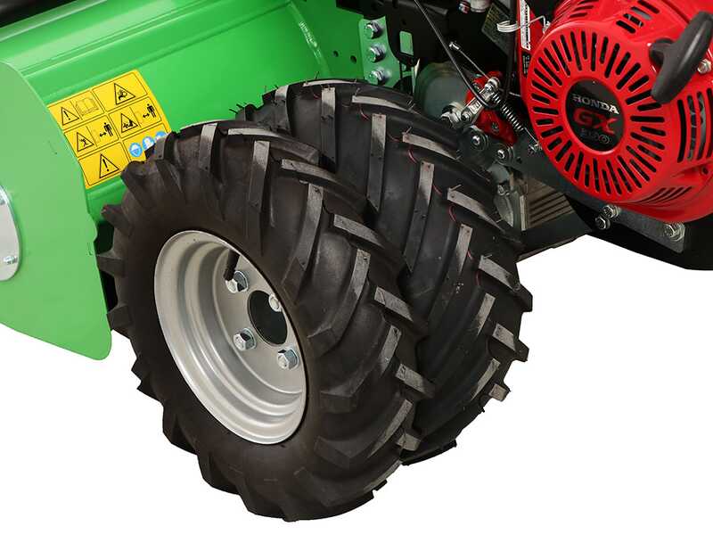 Lampacrescia MGM TTR886 - Tondeuse d&eacute;broussailleuse &agrave; couteaux - Roues jumel&eacute;es - Honda GX390 Pentes fortes