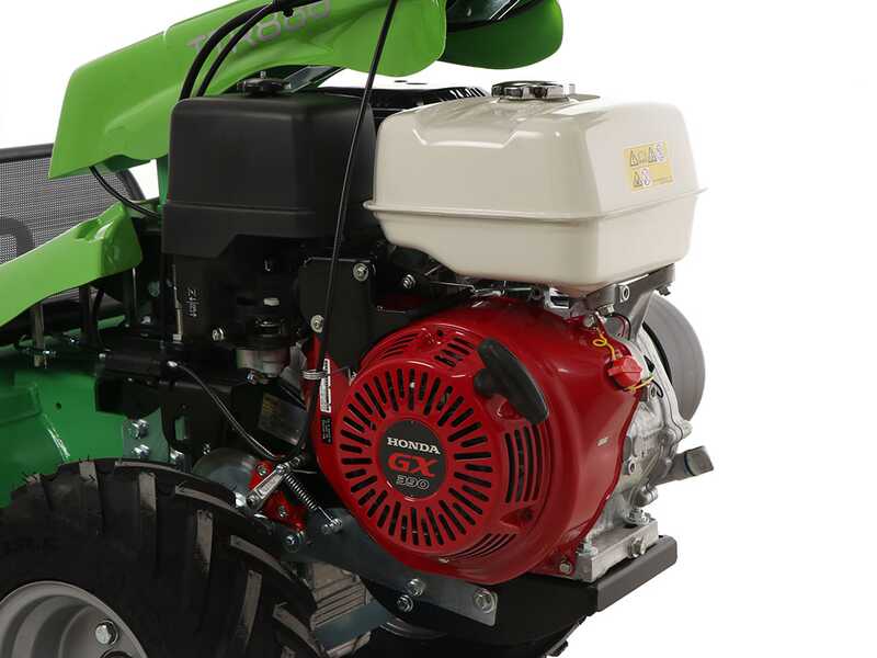 Lampacrescia MGM TTR886 - Tondeuse d&eacute;broussailleuse &agrave; couteaux - Roues jumel&eacute;es - Honda GX390 Pentes fortes