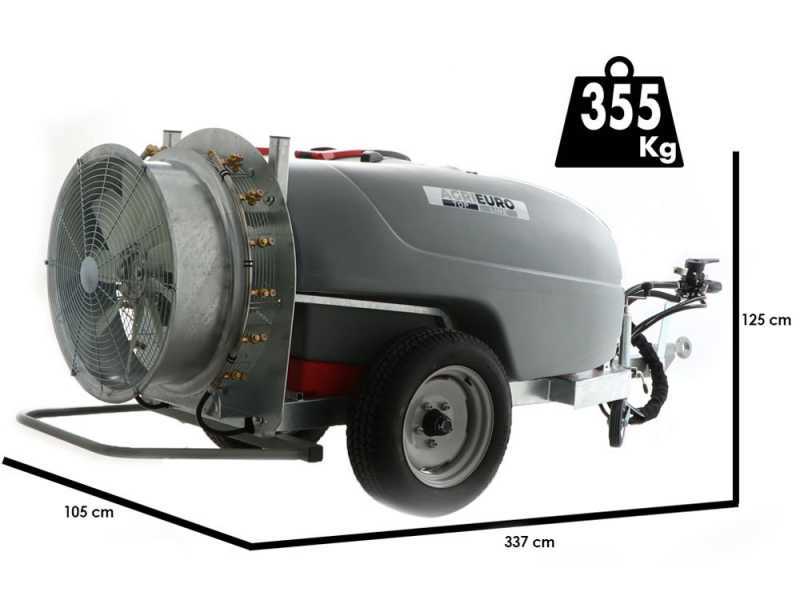 Gray T Car 600/70 - Atomiseur tra&icirc;n&eacute; avec attelage &agrave; tracteur pour pulv&eacute;risation - Capacit&eacute; 600L - Pompe AR1064