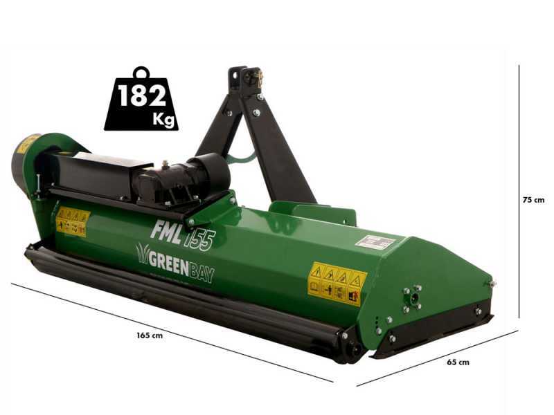 Greenbay FML 155 - Broyeur agricole pour tracteur - S&eacute;rie l&eacute;g&egrave;re
