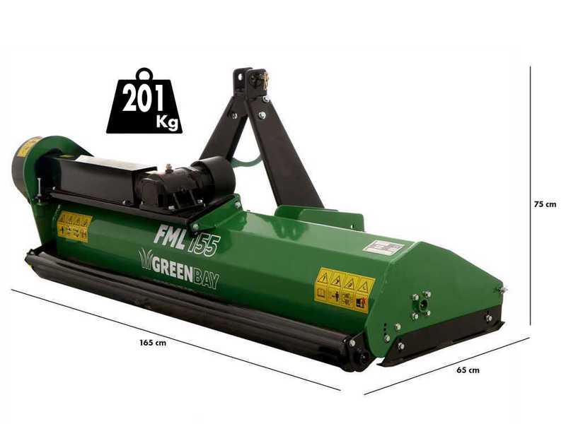 Greenbay FML 155 - Broyeur agricole pour tracteur - S&eacute;rie l&eacute;g&egrave;re