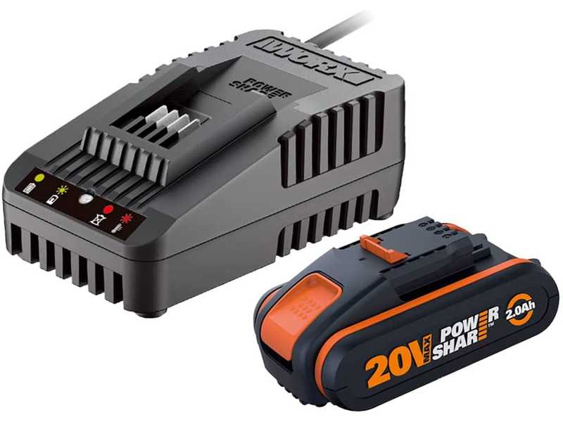 Starter Kit Worx batterie 20V 2Ah et chargeur RAPIDE