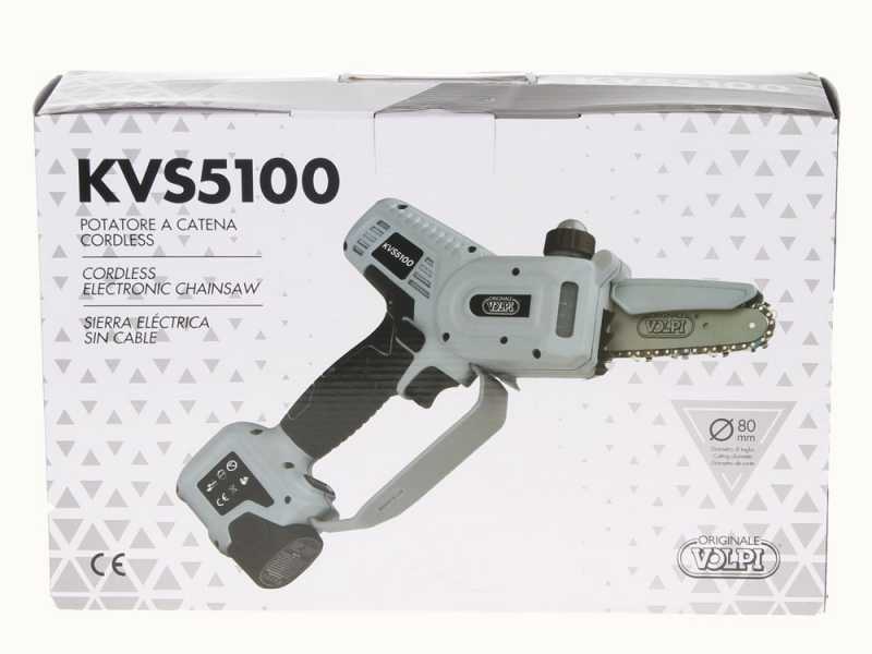 &Eacute;lagueuse manuelle &agrave; batterie Volpi Powercut KVS5100 - 2x 14.4V 2.5Ah