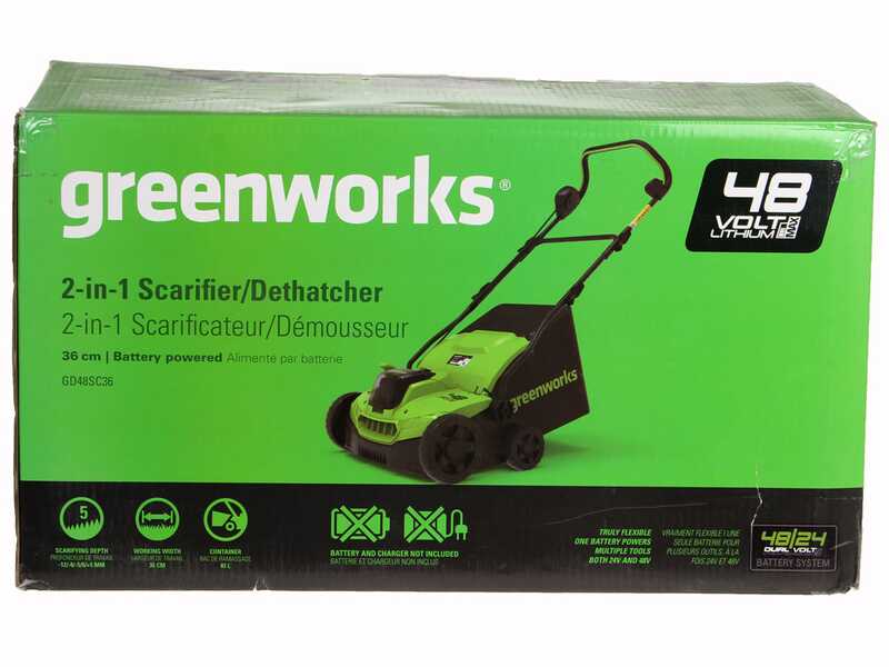 Greenworks GD48SC36 - A&eacute;rateur &agrave; batterie - 48V SANS BATTERIE NI CHARGEUR