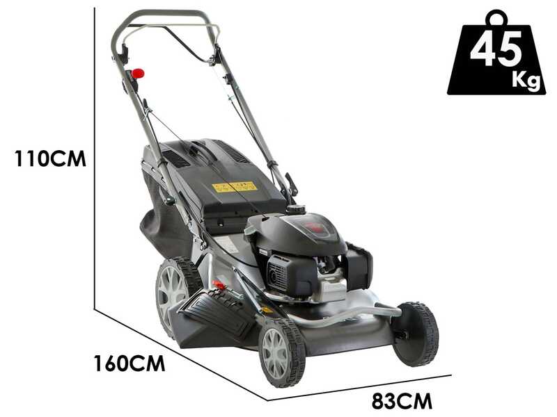 Tondeuse &agrave; gazon tract&eacute;e Marina Systems HR 57 SH 3V - 4EN1 - 3 vitesses - moteur Honda GCVx 200