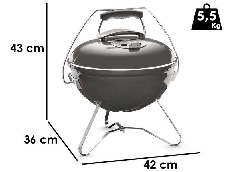 Weber Smokey Joe Premium Gray - Barbecue &agrave; charbon portable