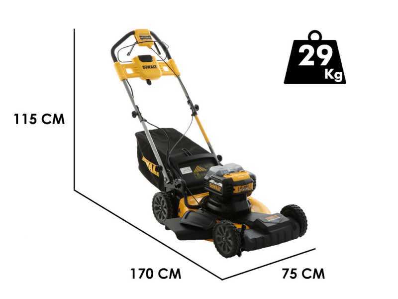 Tondeuse &agrave; gazon sur batterie DeWalt DCMWSP564N-XJ - 2 BATTERIES DE 18V 5AH