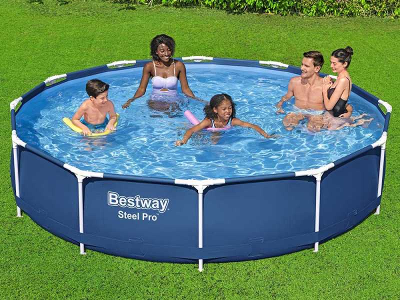 Bestway Steel Pro 56681 - &Oslash;366x76 cm - Piscine ronde + pompe de filtration 16 W