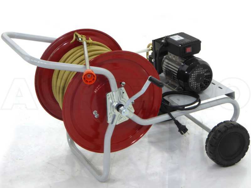Motopompe de pulv&eacute;risation &eacute;lectrique sur chariot - Pompe Dal Degan DL218 - 20 bars max - 18L/min