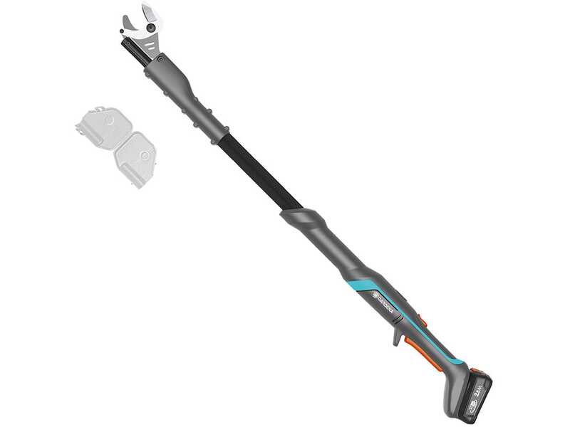 Gardena EasyCut 110/18V P4A - S&eacute;cateur &eacute;lectrique d'&eacute;lagage sur perche - 18V 2Ah - Diam&egrave;tre de coupe 28 mm