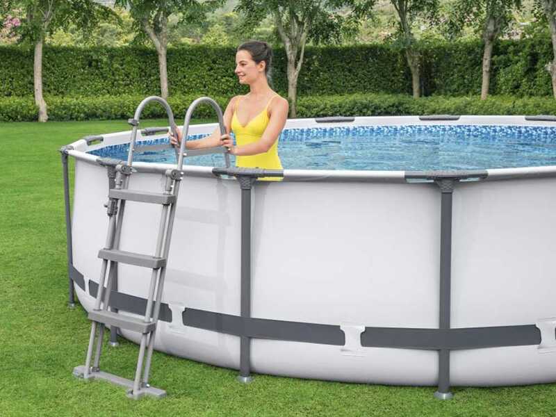 Bestway Steel Pro Max 56418 - &Oslash;366x100 cm - Piscine ronde + pompe de filtration et &eacute;chelle