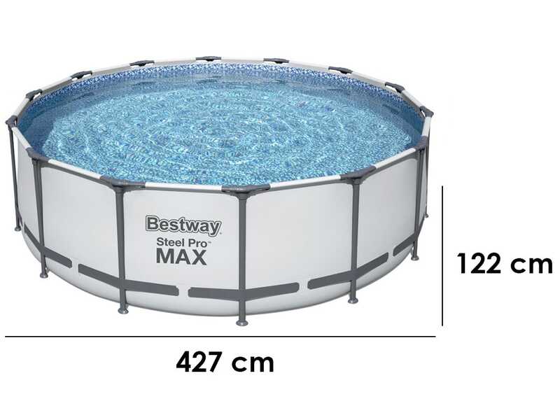 Bestway Steel Pro max 5612X - &Oslash;427x122 cm - Piscine ronde