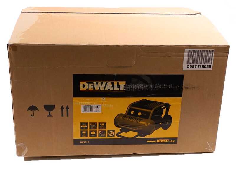 DeWalt DPC17PS-QS - Compresseur d'air &eacute;lectrique portatif monophas&eacute;, oil-less - Moteur 2.5 CV - 17 L
