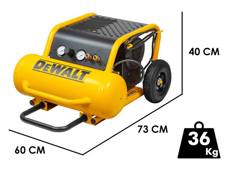 DeWalt DPC17PS-QS - Compresseur d'air &eacute;lectrique portatif monophas&eacute;, oil-less - Moteur 2.5 CV - 17 L